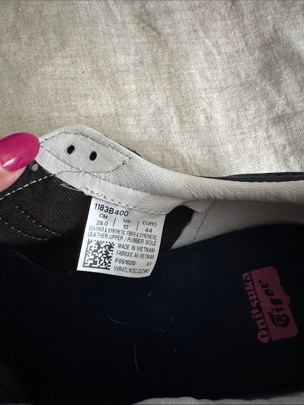 Onitsuka Tiger by Asics Navy with Pink Women's Sneakers - Picture 7 of 7